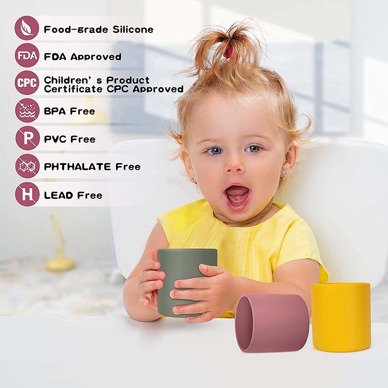 Baby Silicone  strait cup 