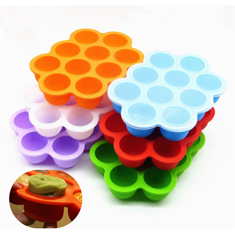 10 Cavity silicone baby food container Reusable food grade