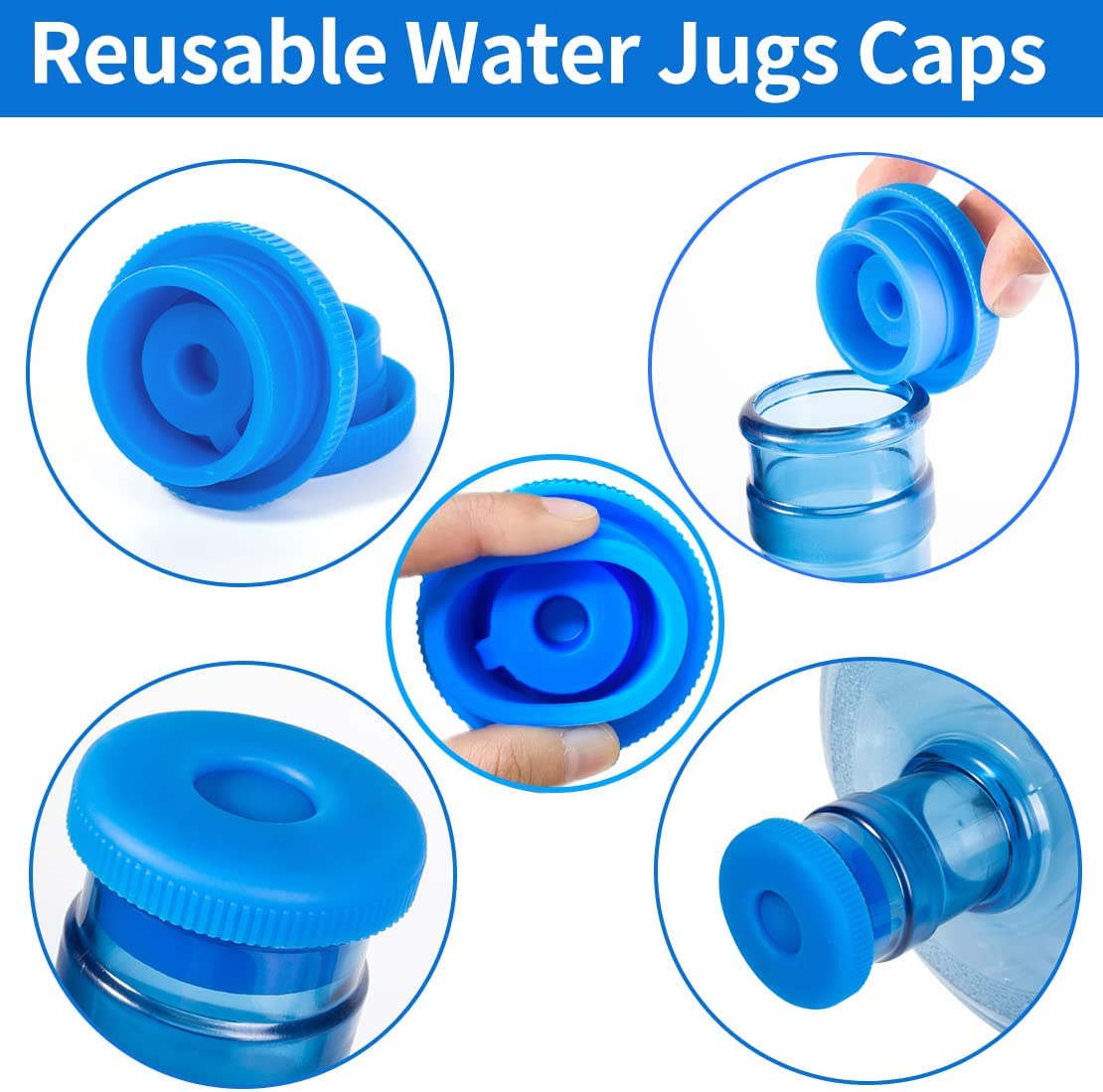 Water Jug Caps 5 Gallon Reusable Silicone