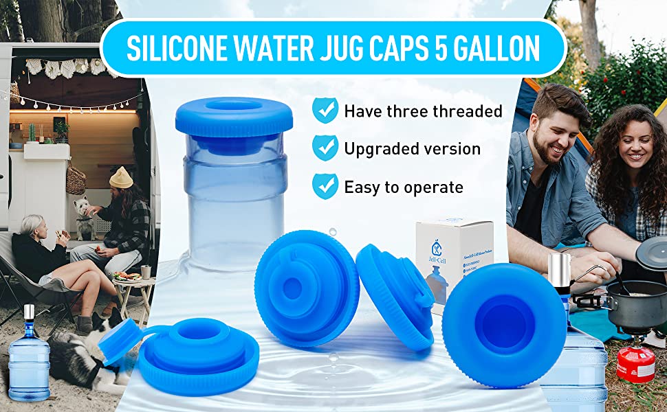 Reusable Water Jug Caps 5 Gallon Silicone