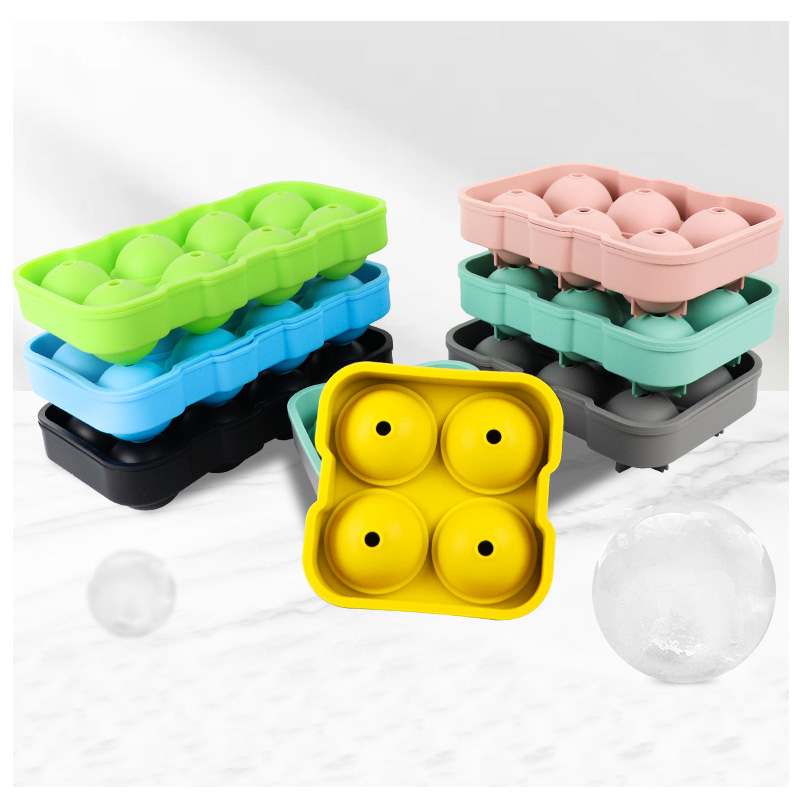 Moule de plateau de fabrication de glaçons en silicone en forme de 3D avec couvercle