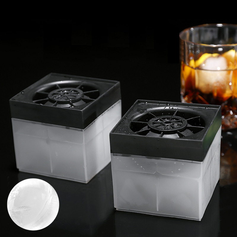 Nouveau design moule à boules de glace unique forme carrée plateau à boules de glace à whisky