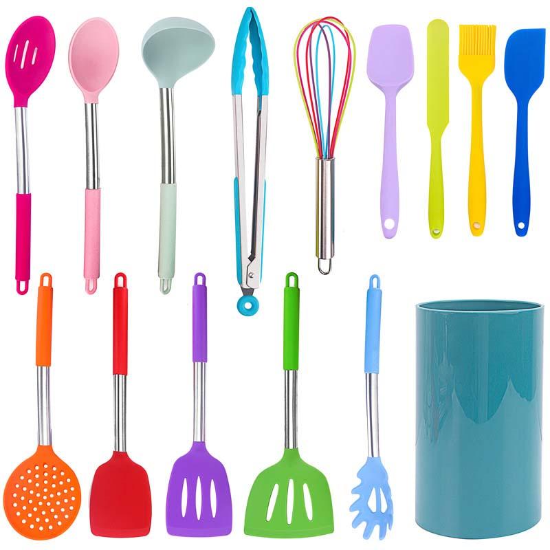 soft silicone utensils kitchen tools set